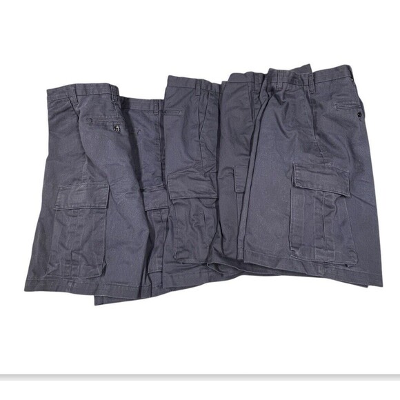 Aramark WearGuard Mens Size 34 Cargo Work Shorts Navy Blue‎ Workwear Lot of 5 - Picture 1 of 14